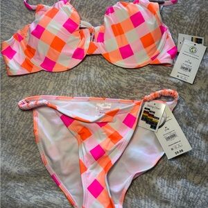 Vibrant Checkered Bikini Set